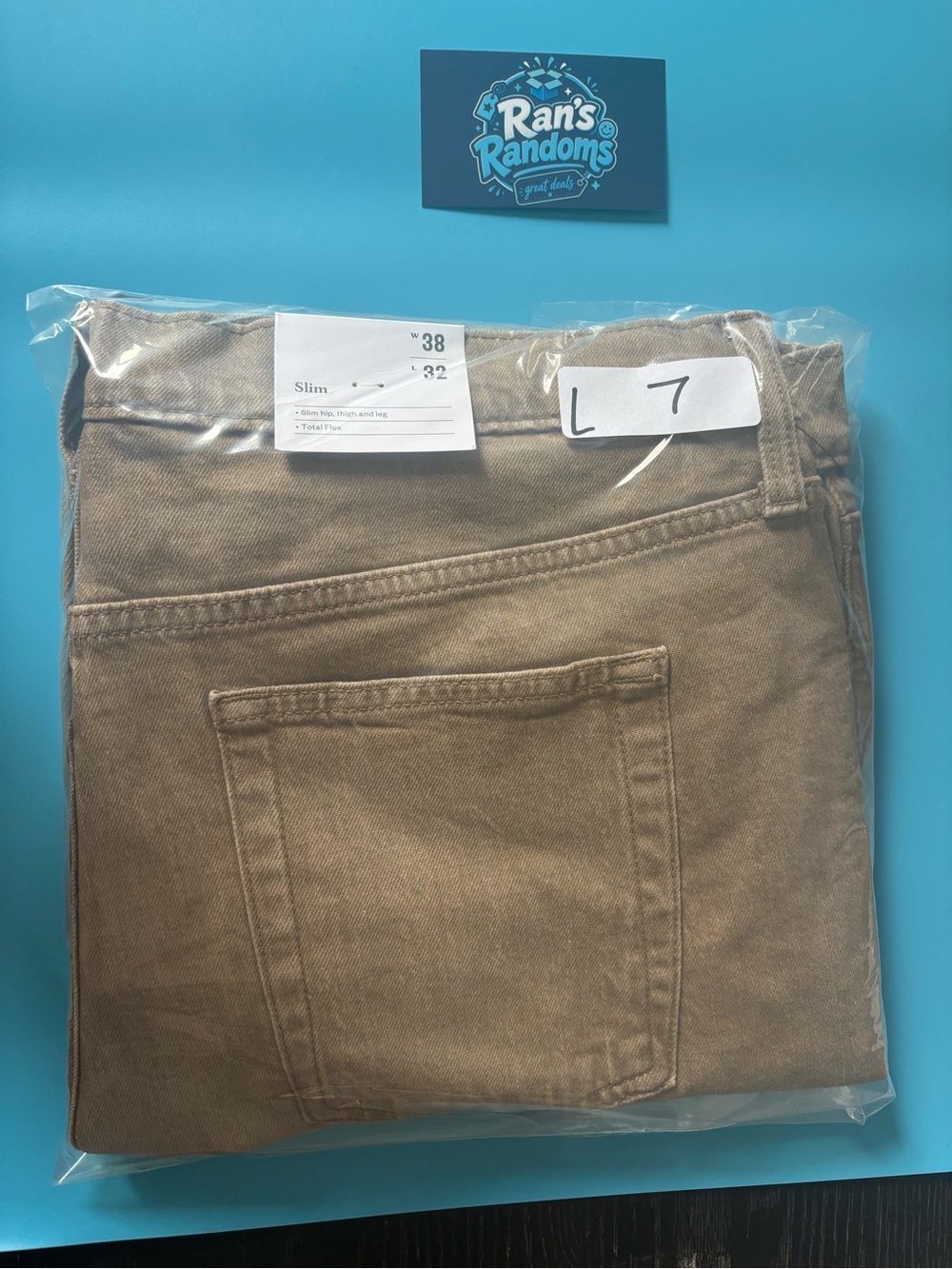 Goodfellow & Co Men’s Tan Slim Fit Jeans Khaki Denim New With Tags Size 38x32 - Picture 3 of 3